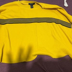 long sleeve mustard yellow crop top